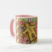 Kerstkoekjes Gingerbread Man Koffie Mok (Voorkant links)