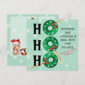 Kerstkoekjes Grappig Ho Ho Ho  Kerstkaart (Voorkant / Achterkant)