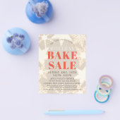 Kerstkoekjes Holiday Bake Sale Beige Flyer (Enkel)