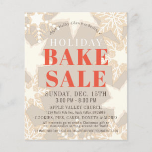 Kerstkoekjes Holiday Bake Sale Beige Flyer