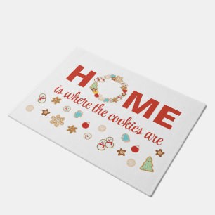 Kerstkoekjes HOME is waar de koekjes zijn Deurmat