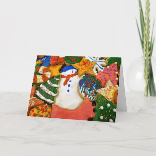 Kerstkoekjes III Colorful Holiday Baking Feestdagen Kaart (Voorkant)