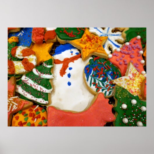 Kerstkoekjes III Colorful Holiday Baking Poster (Voorkant)