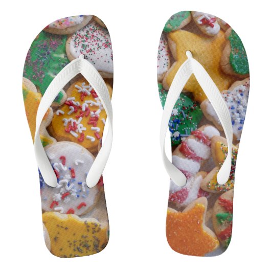 Kerstkoekjes, ik Colorful Holiday Baking Teenslippers (Voetbed)