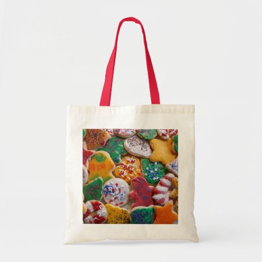 Kerstkoekjes, ik Colorful Holiday Baking Tote Bag (Voorkant)