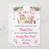 Kerstkoekjes Kerstfeest Dank u Kaart (Voorkant)