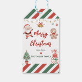 Kerstkoekjes Kerstmis Verjaardagsfeest Cadeaulabel (Achterkant)