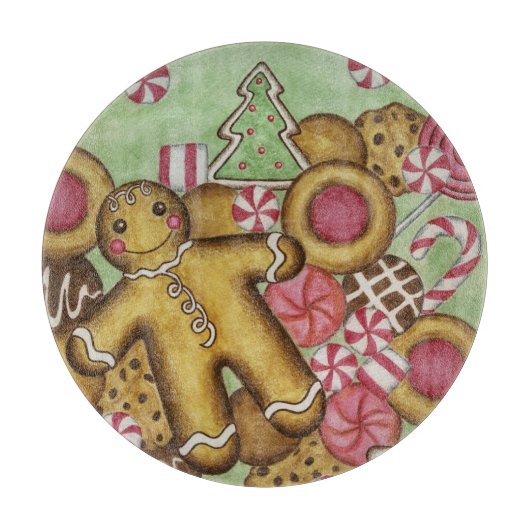 kerstkoekjes Keukenplank Gift Snijplank (Voorkant)