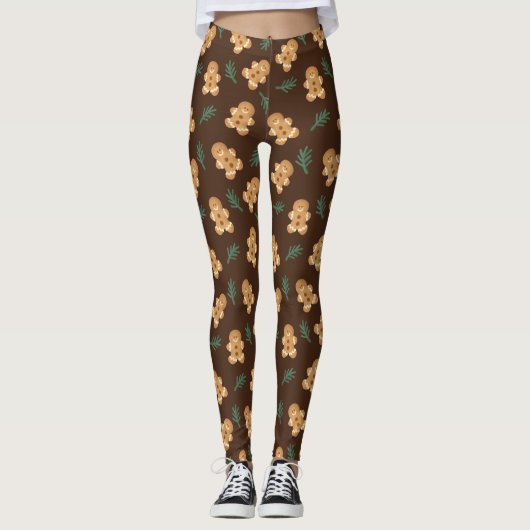 kerstkoekjes Koekjes Fir Pine Needles Leggings (Voorkant)