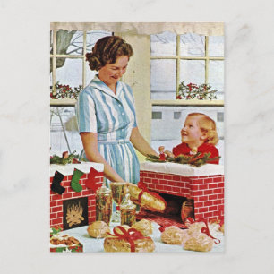 Kerstkoekjes maken met mijn moeder foto briefkaart