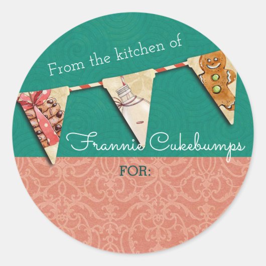 Kerstkoekjes melk uit de keuken van sticker (Voorkant)