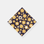 Kerstkoekjes met blauw marineslein servetten (Hoek)