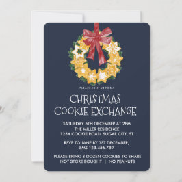 Kerstkoekjes met blauwe grijze achtergrond kaart