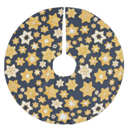 Kerstkoekjes met blauwe grijze achtergrond kerstboom rok