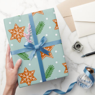 kerstkoekjes met gebak Verpakkingspapier Cadeaupapier