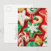 kerstkoekjes met glazuur feestdagenkaart (Voorkant / Achterkant)