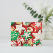 kerstkoekjes met glazuur feestdagenkaart (Staand voorkant)