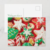kerstkoekjes met glazuur feestdagenkaart (Voorkant / Achterkant)