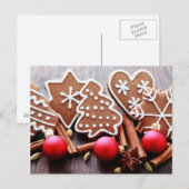 Kerstkoekjes met specerijen - Kersttijd Feestdagenkaart (Voorkant / Achterkant)