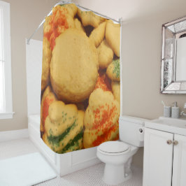 Kerstkoekjes met suikerprinsjes douchegordijn