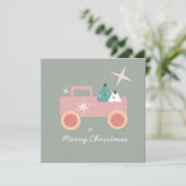  kerstkoekjes met Truck Groovy Kaart (Staand voorkant)