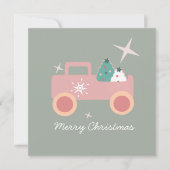  kerstkoekjes met Truck Groovy Kaart (Voorkant)