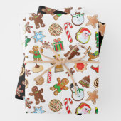 Kerstkoekjes Oh Snap Gingerbrood man Pattern Inpakpapier Vel (In situ)