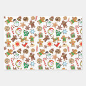 Kerstkoekjes Oh Snap Gingerbrood man Pattern Inpakpapier Vel (Voorkant)