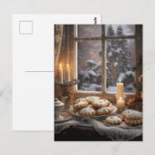 Kerstkoekjes op een besneeuwde dag briefkaart (Voorkant / Achterkant)