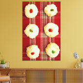 Kerstkoekjes op geplakt 2 doek canvas afdruk (Insitu (Woonkamer))