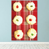 Kerstkoekjes op geplakt 2 doek canvas afdruk (Insitu (Houten vloer))