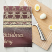 kerstkoekjes op maat theedoek (Quarter Fold)