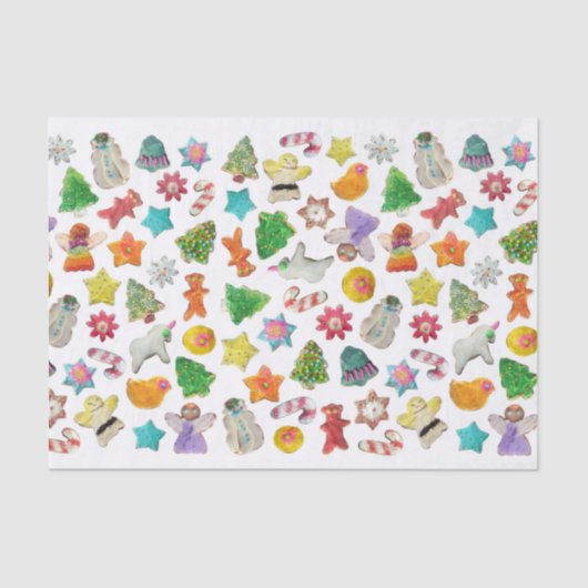 Kerstkoekjes, papier voor kerstcadeautjes (Voorkant)