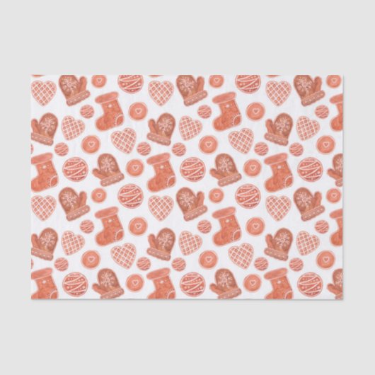 Kerstkoekjes, papier voor kerstcadeautjes (Voorkant)