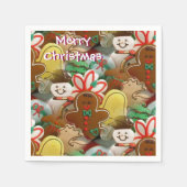 Kerstkoekjes Pattern Napkins Servetten (Voorkant)