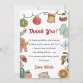 Kerstkoekjes plat bedankje bedankkaart (Voorkant)