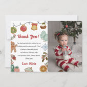 Kerstkoekjes plat Dank u kaart foto (Voorkant)