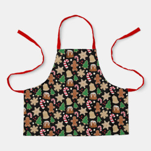 Kerstkoekjes pudding vakantie bakken zwart Kind Schort