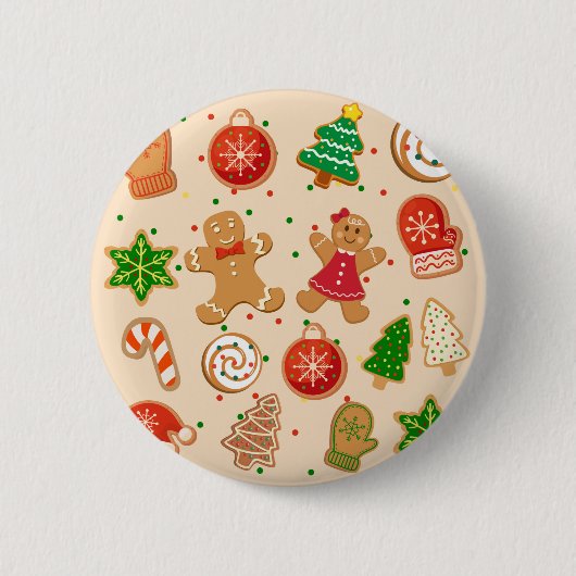 Kerstkoekjes Ronde Button 5,7 Cm (Voorkant)