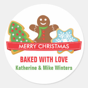 Kerstkoekjes Ronde Sticker