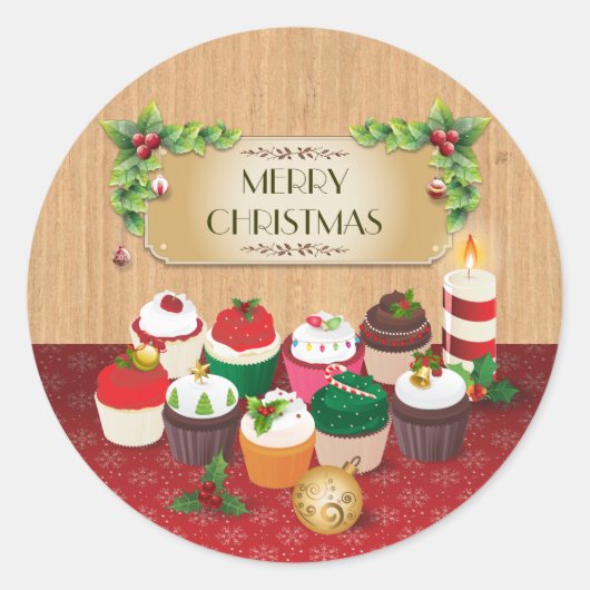 kerstkoekjes ronde sticker (Voorkant)