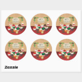 kerstkoekjes ronde sticker (Vel)