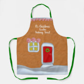 Kerstkoekjes Schort voor het bakken van het ontbij (Voorkant)