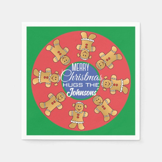 kerstkoekjes servet (Voorkant)