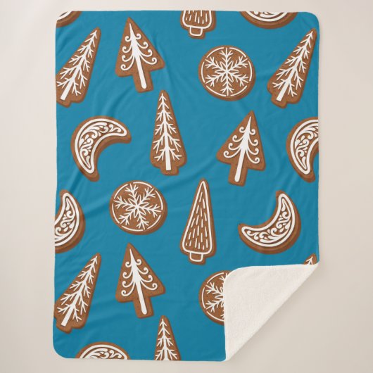 kerstkoekjes sherpa deken (Voorkant)