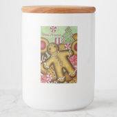 Kerstkoekjes Snoep Cadeaubonnen Voedselcontainer Etiket (Voorkant)