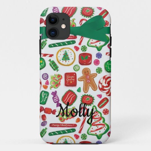 kerstkoekjes Snoep Kawaii Gift Custom Name Case-Mate iPhone Case (Achterkant)