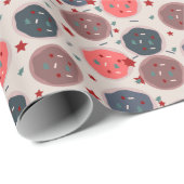 Kerstkoekjes Spinkles Bakery Ditsy Pattern Cadeaupapier (Rol Hoek)