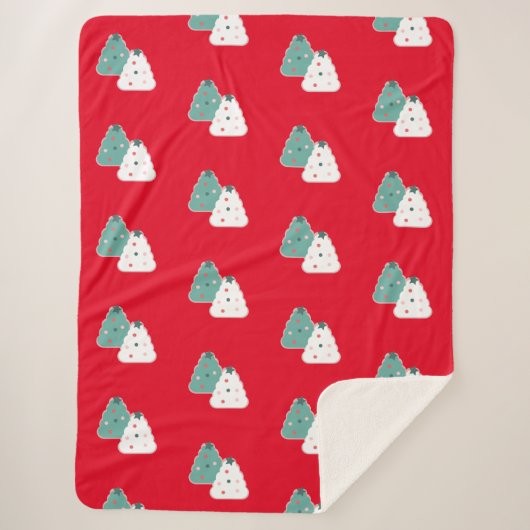 kerstkoekjes Sprinkles Bakery Treeit Sherpa Deken (Voorkant)