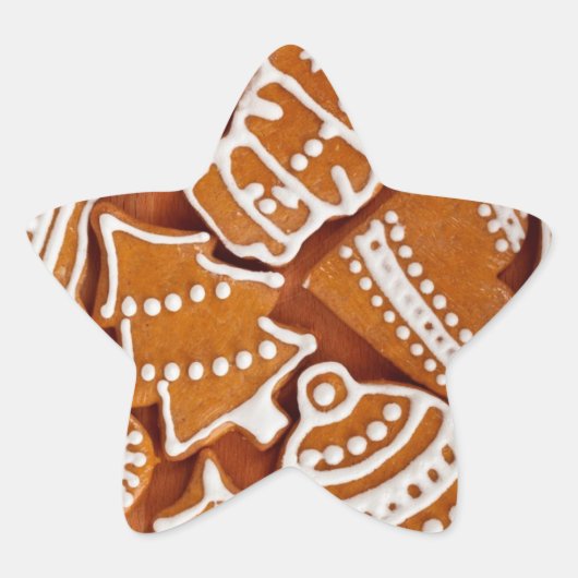 kerstkoekjes ster sticker (Voorkant)